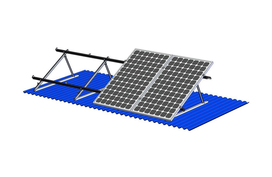 Système de montage à inclinaison solaire réglable pour toit plat