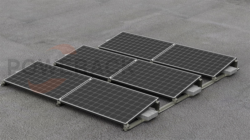 Powerack's Flat Roof Ballasted System!
