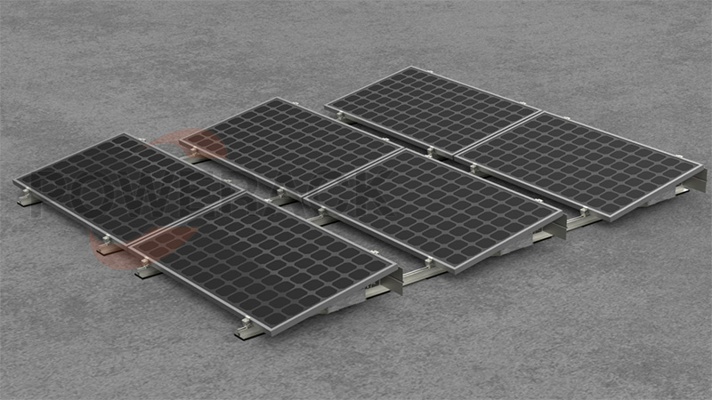Découvrez le système Powerack Flat Roof Ballasted-B pour les supports solaires photovoltaïques