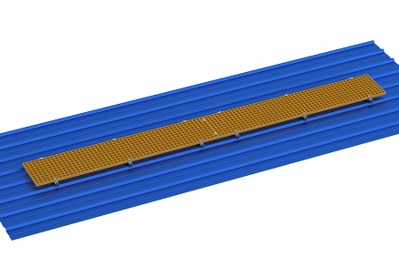 Installation et utilisation d'une passerelle en caillebotis photovoltaïque